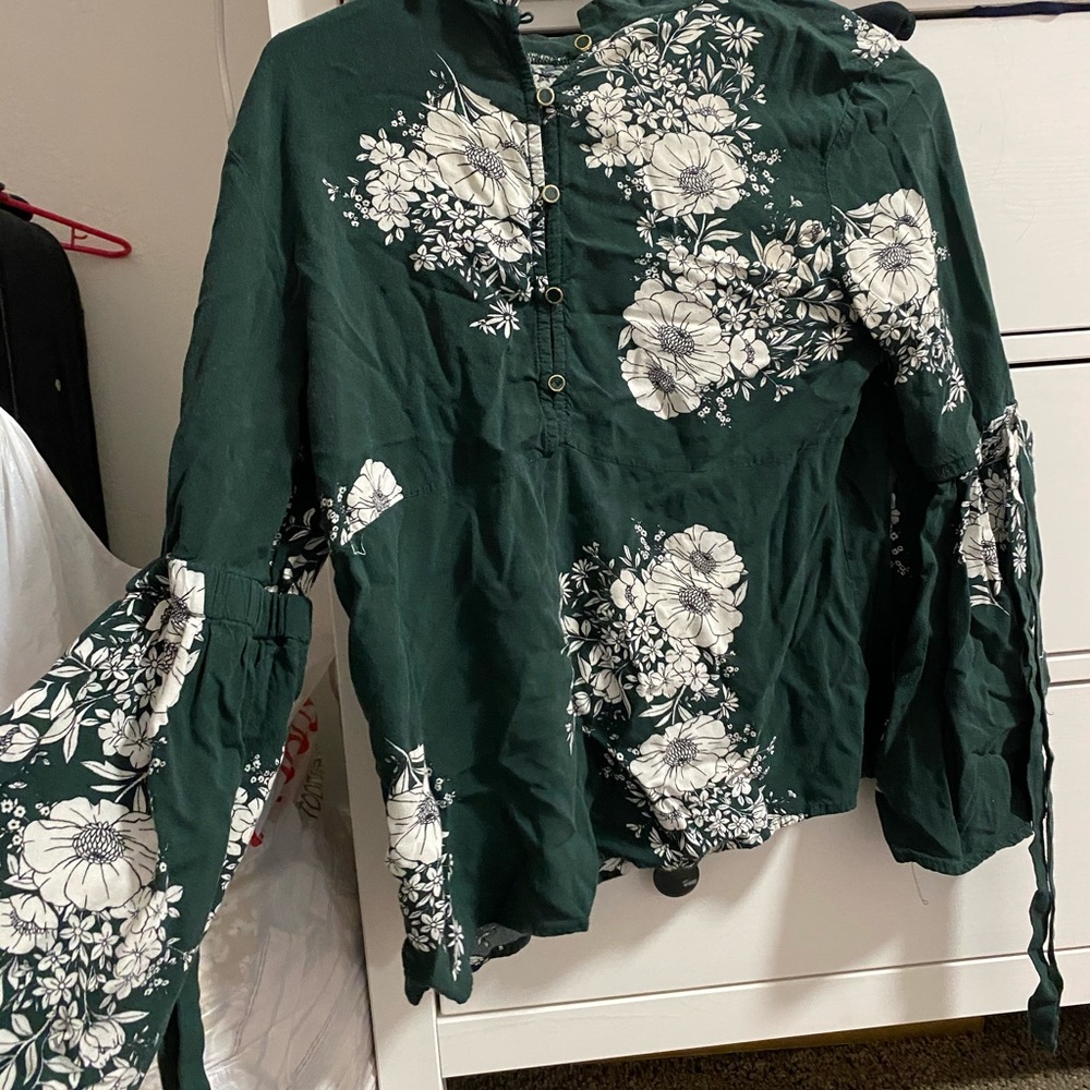 Soft green fashionable blouse